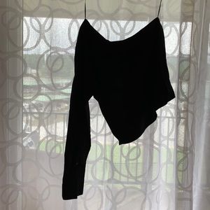 TopShop - Black One Sleeve Blouse - Size 8
